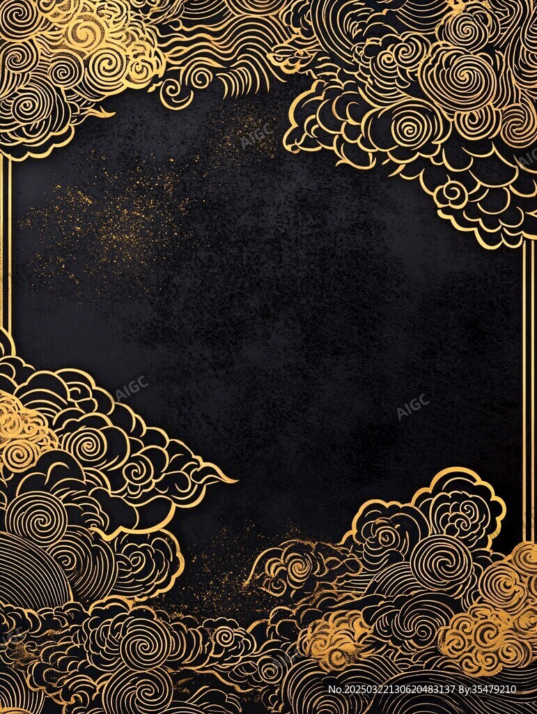 金色云紋背景