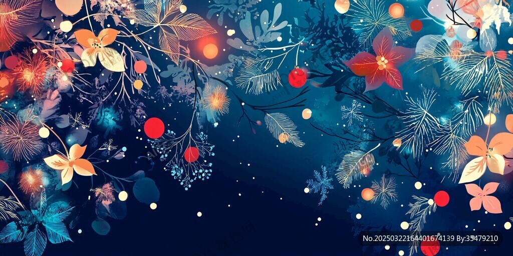 夜幕下的花海