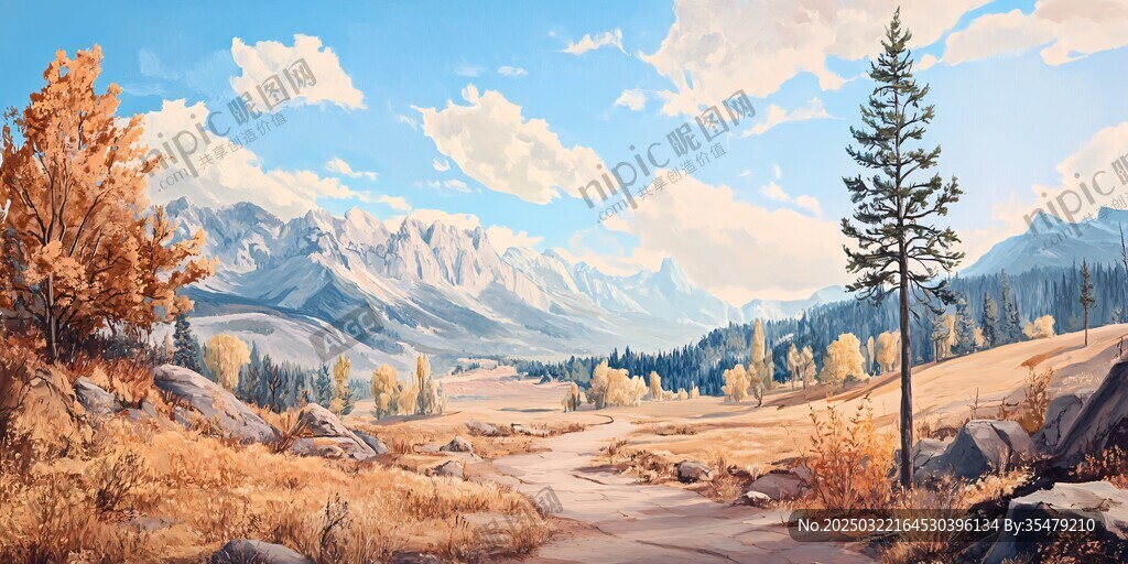 秋日山谷風(fēng)景