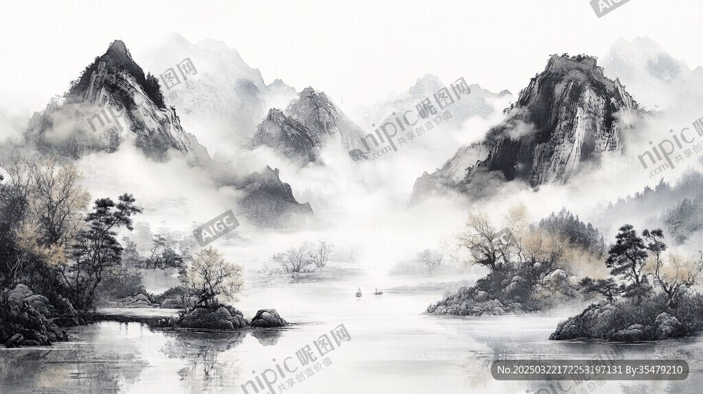 山水畫中的霧里看山