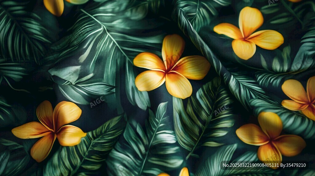 熱帶風情花卉圖案