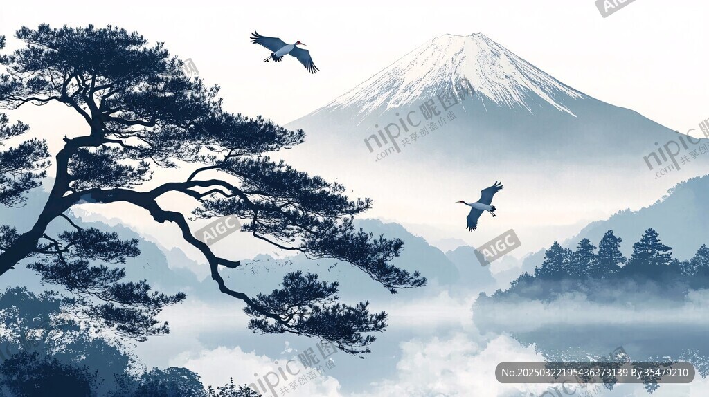 山水畫中的寧靜與和諧
