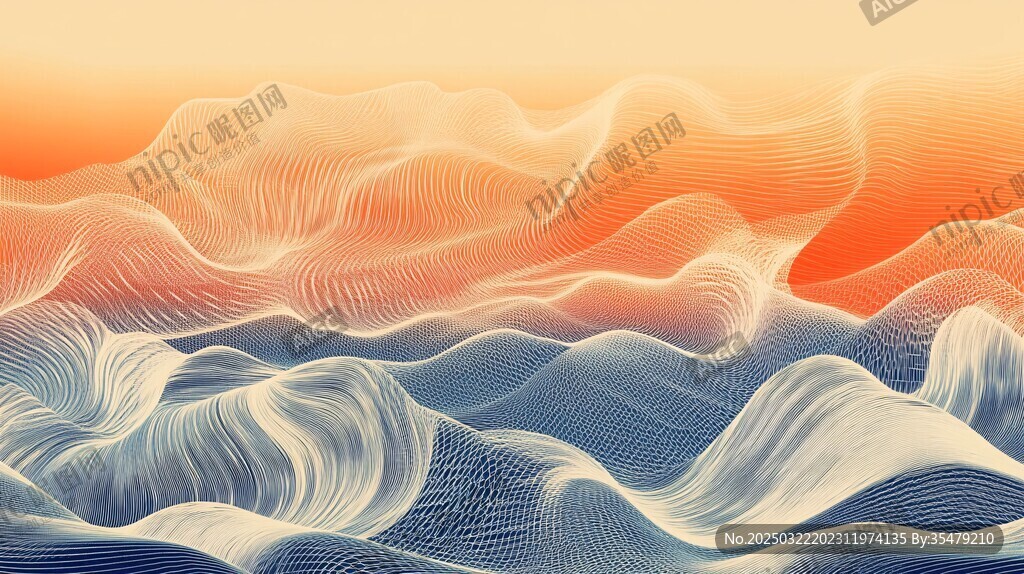 抽象波浪線藝術(shù)