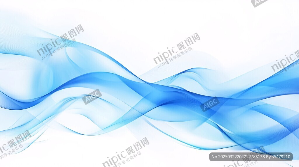 抽象的藍色波浪