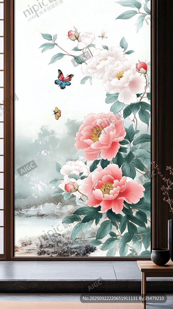 花卉與蝴蝶的和諧共舞