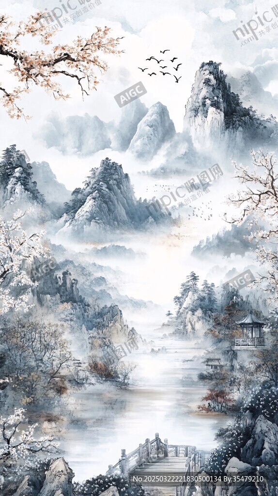 山水畫(huà)中的中國(guó)風(fēng)景