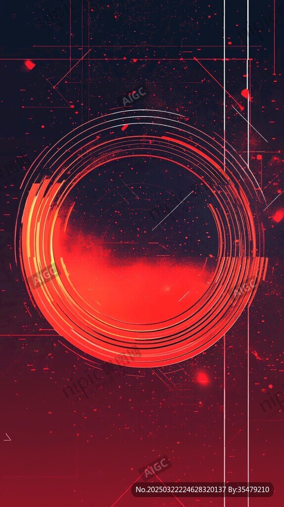 紅色圓圈抽象圖案