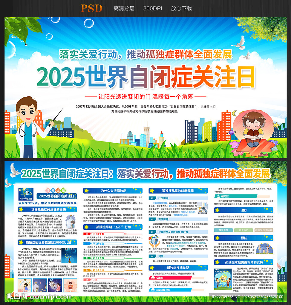 2025年世界自閉癥日展板
