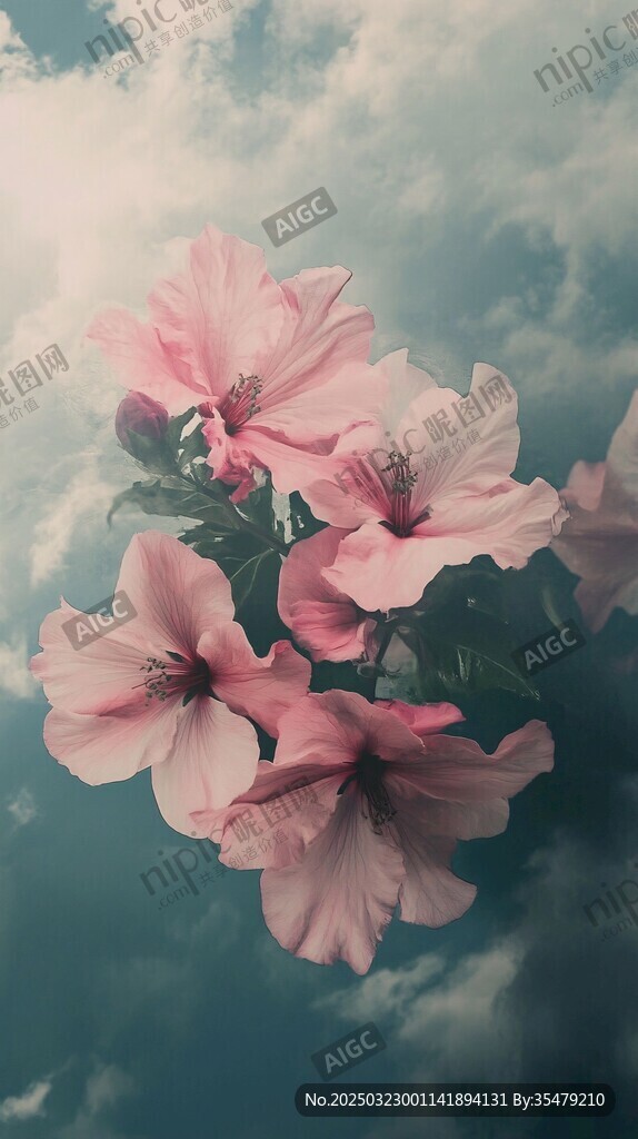 云霧繚繞的花海
