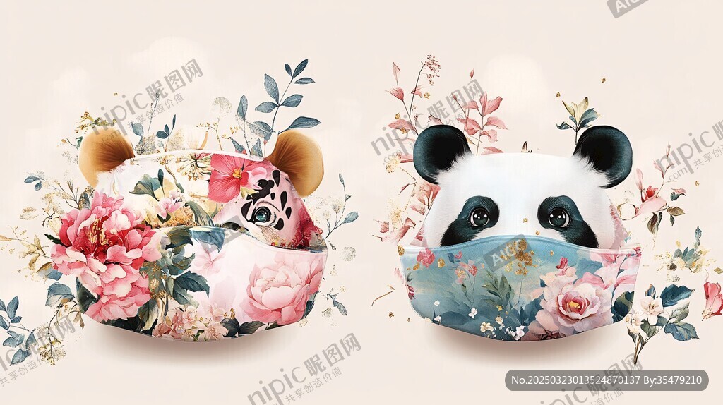 花卉動物面具