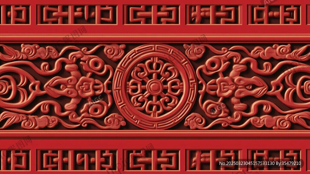 紅墻上的傳統(tǒng)雕刻藝術(shù)