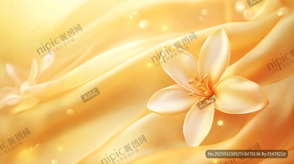 金色綢緞上的花之謎