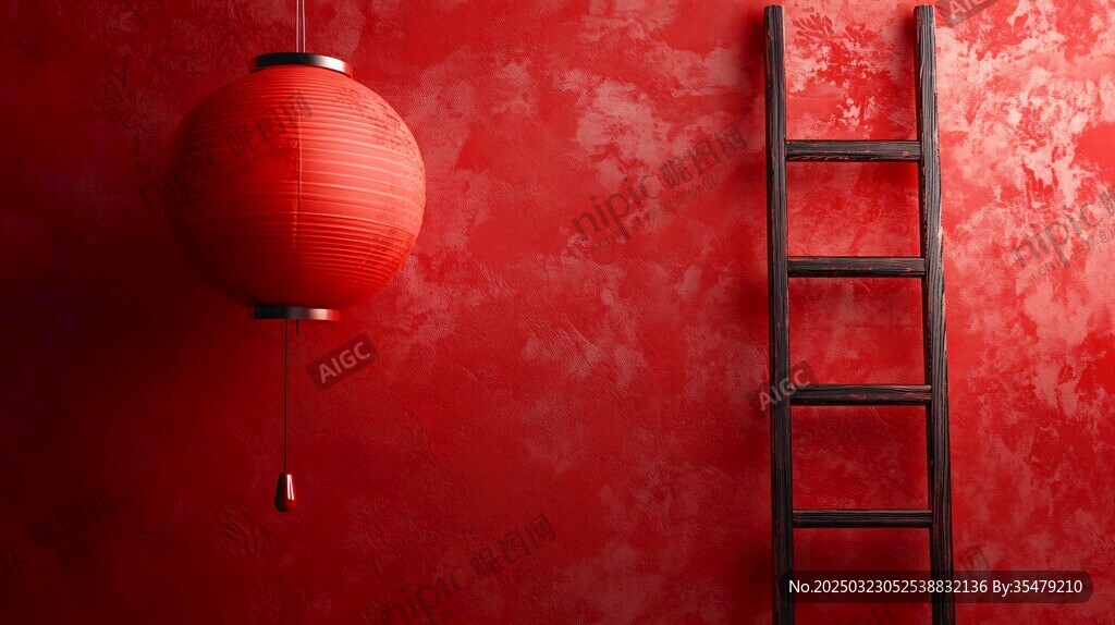 紅墻梯影