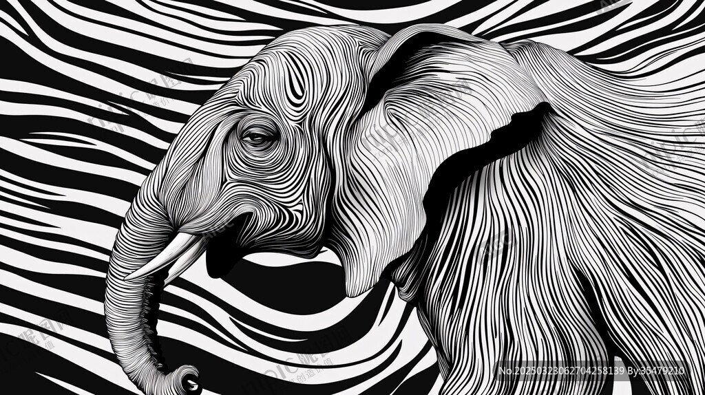 動物紋理的藝術融合