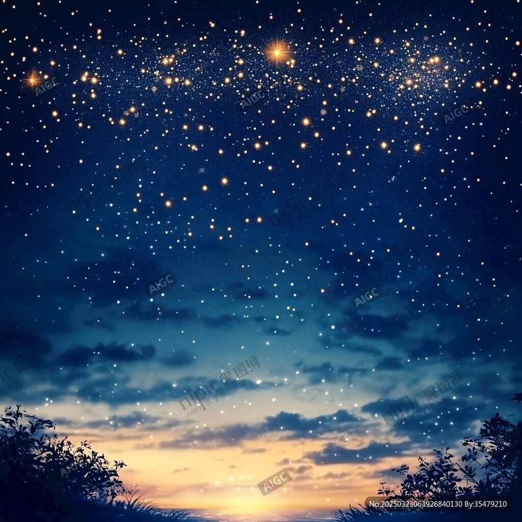 星光璀璨的夜空