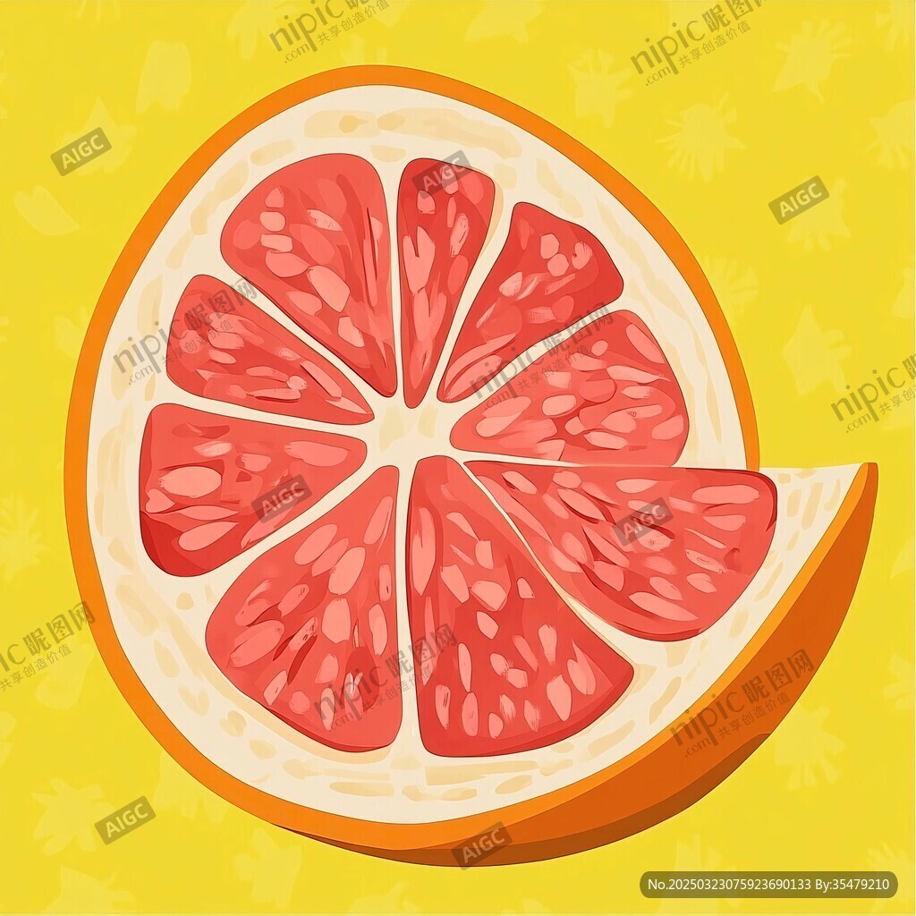 柚子切片圖案