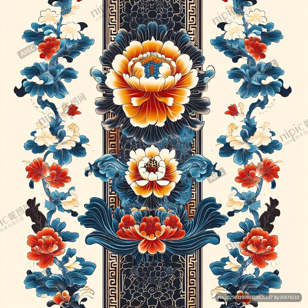 中國(guó)風(fēng)花卉圖案