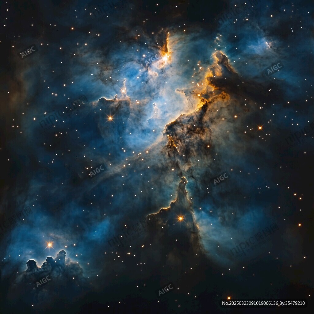 宇宙星云的壯麗景象