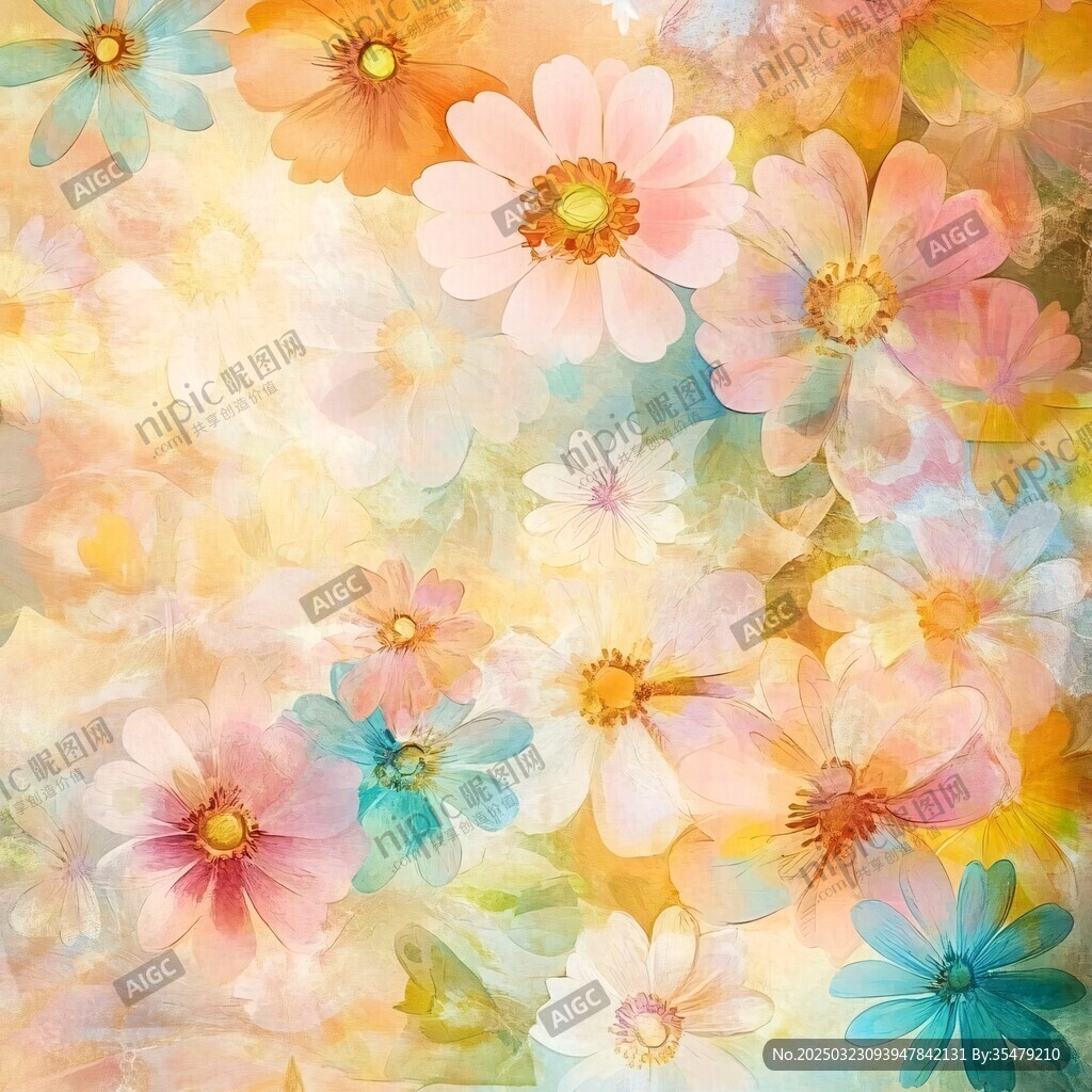 彩色花卉印象