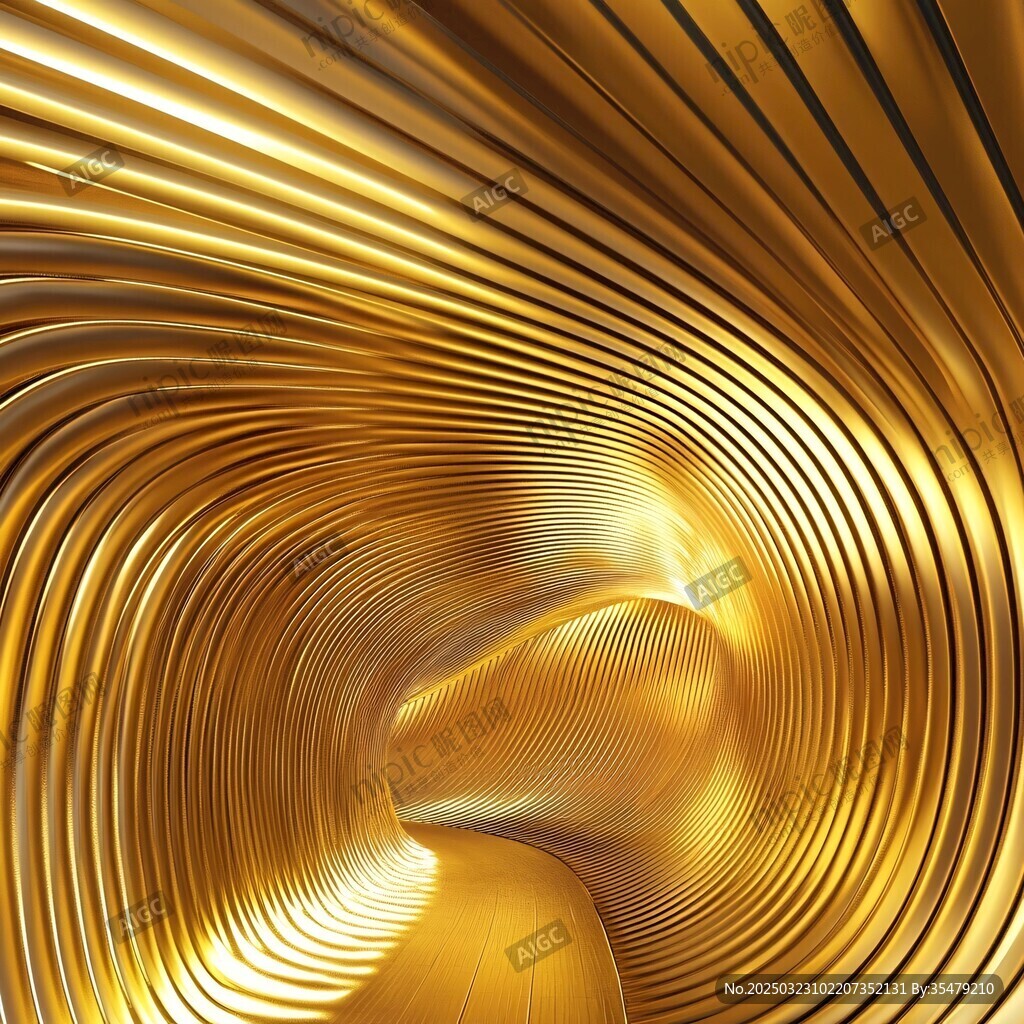 金色波浪隧道