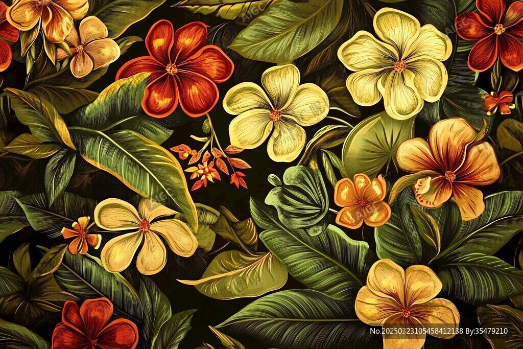 熱帶花卉圖案