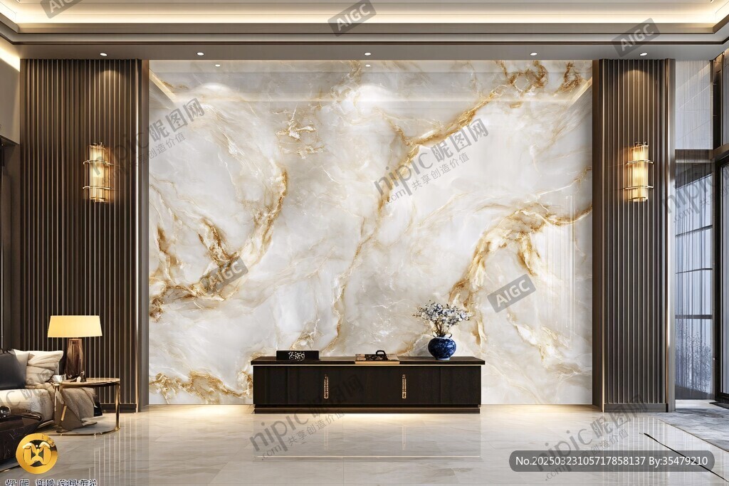 現代奢華空間 marble墻面設計