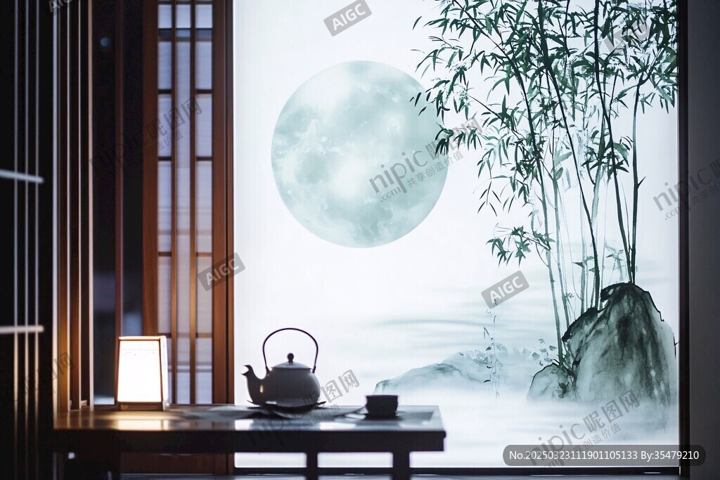 竹影月韻