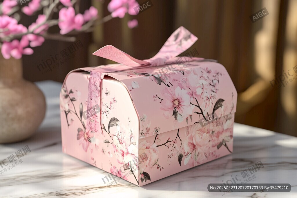 粉色花卉禮盒
