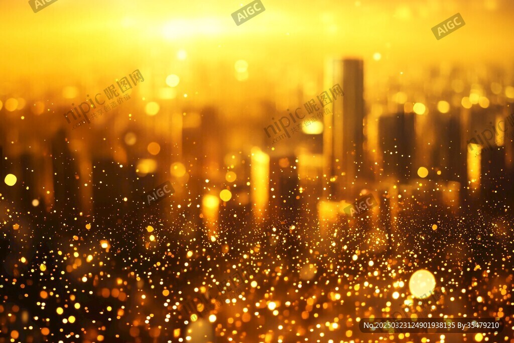 金色城市夜景