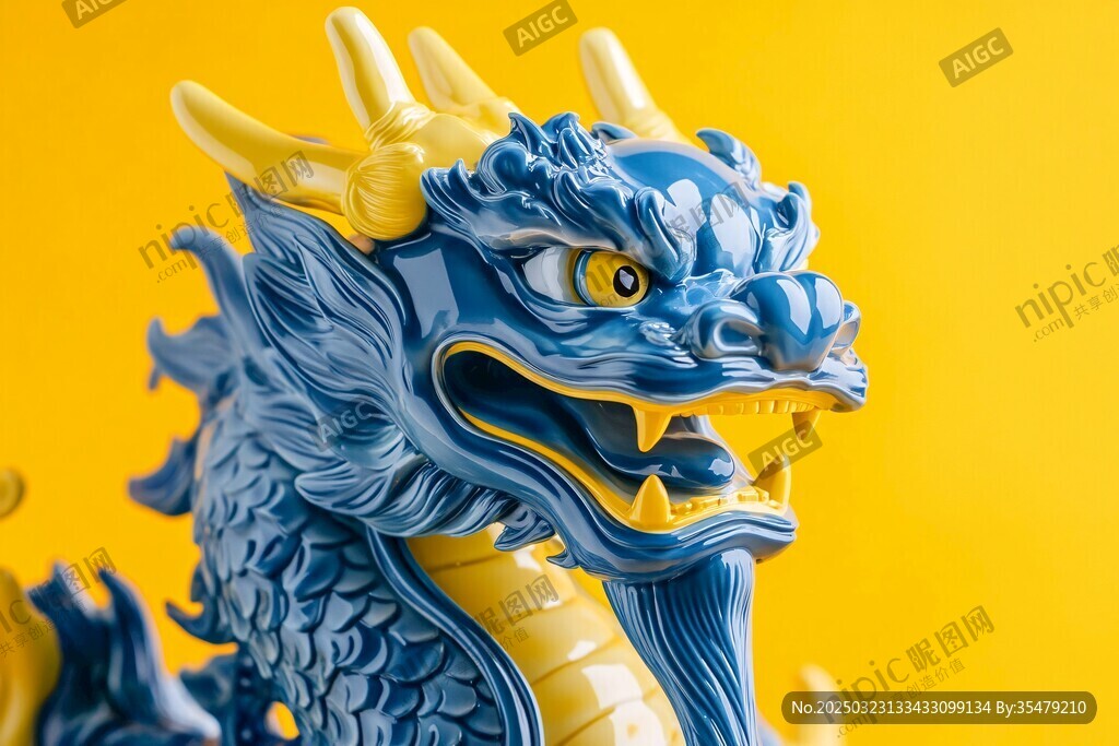 藍(lán)龍雕塑
