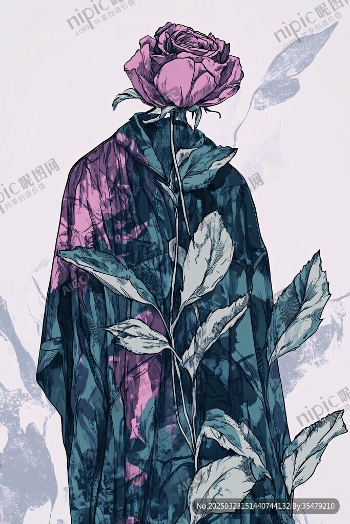 玫瑰與衣袂的融合
