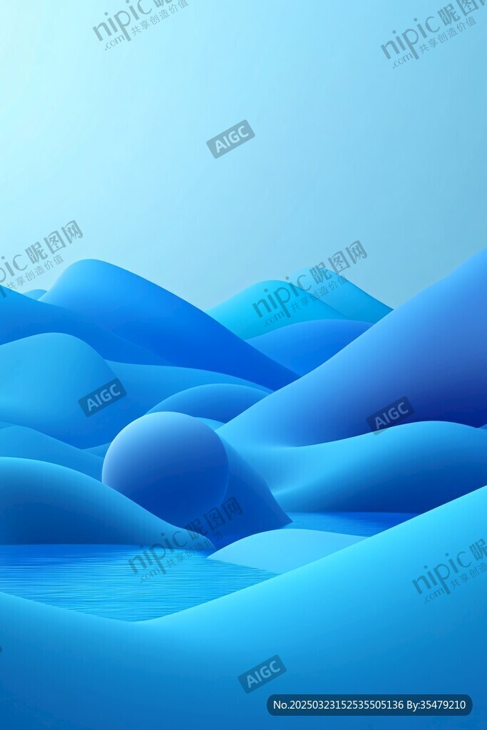 抽象的藍(lán)色風(fēng)景