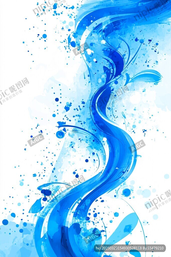 抽象藍色漩渦藝術