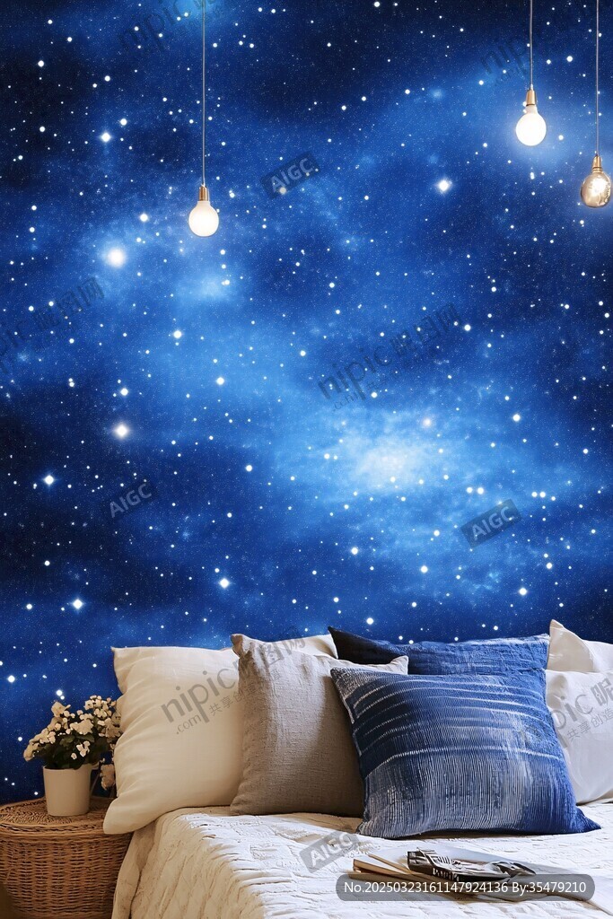 銀河之夜的夢幻臥室