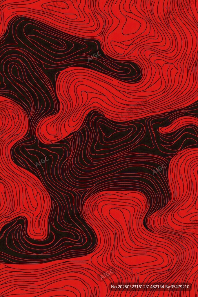 抽象紅黑線條圖案