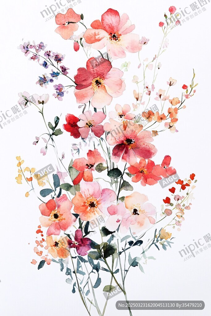 水彩花卉畫