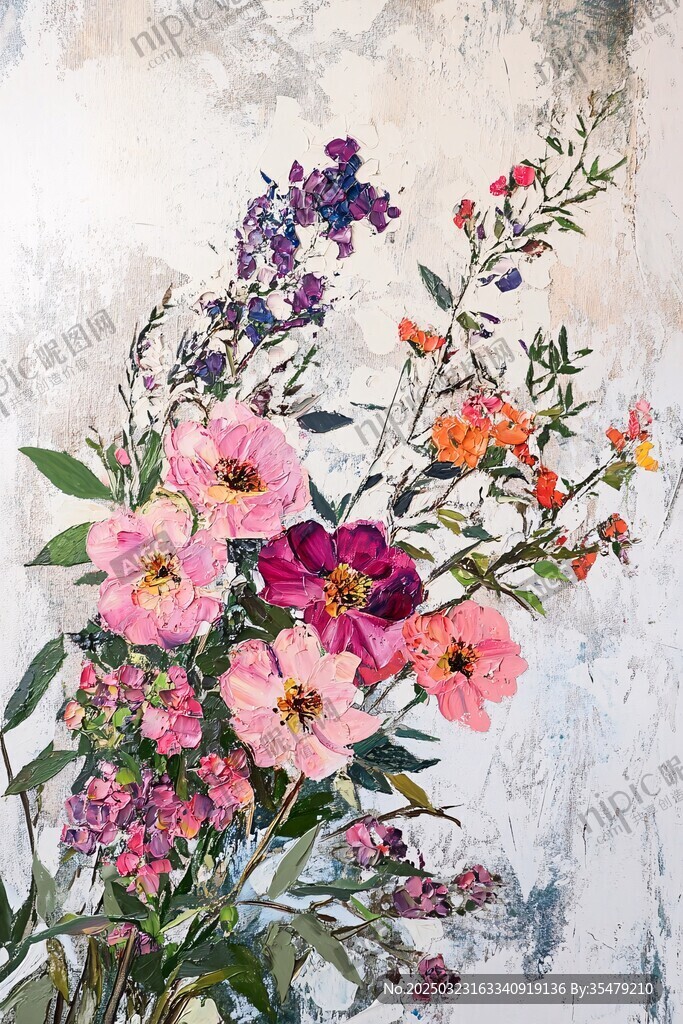 油畫花卉作品