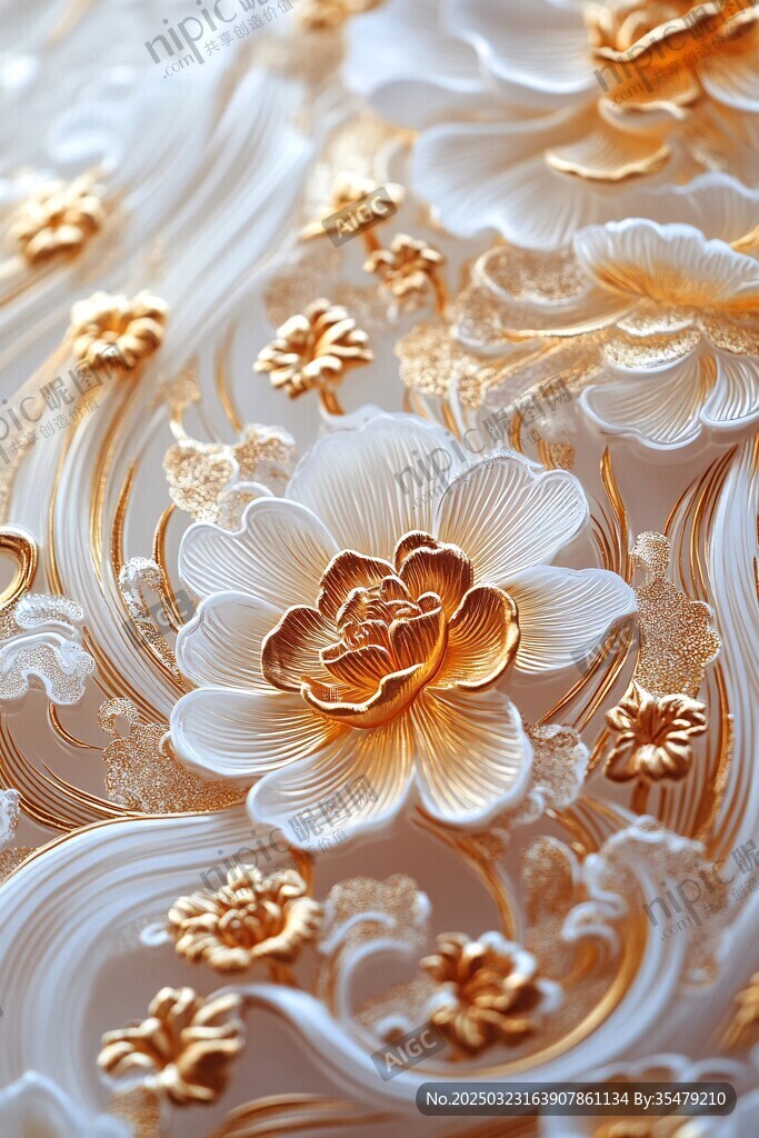 金色花紋藝術