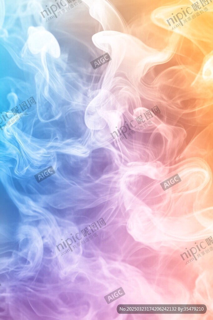 多彩煙霧抽象畫