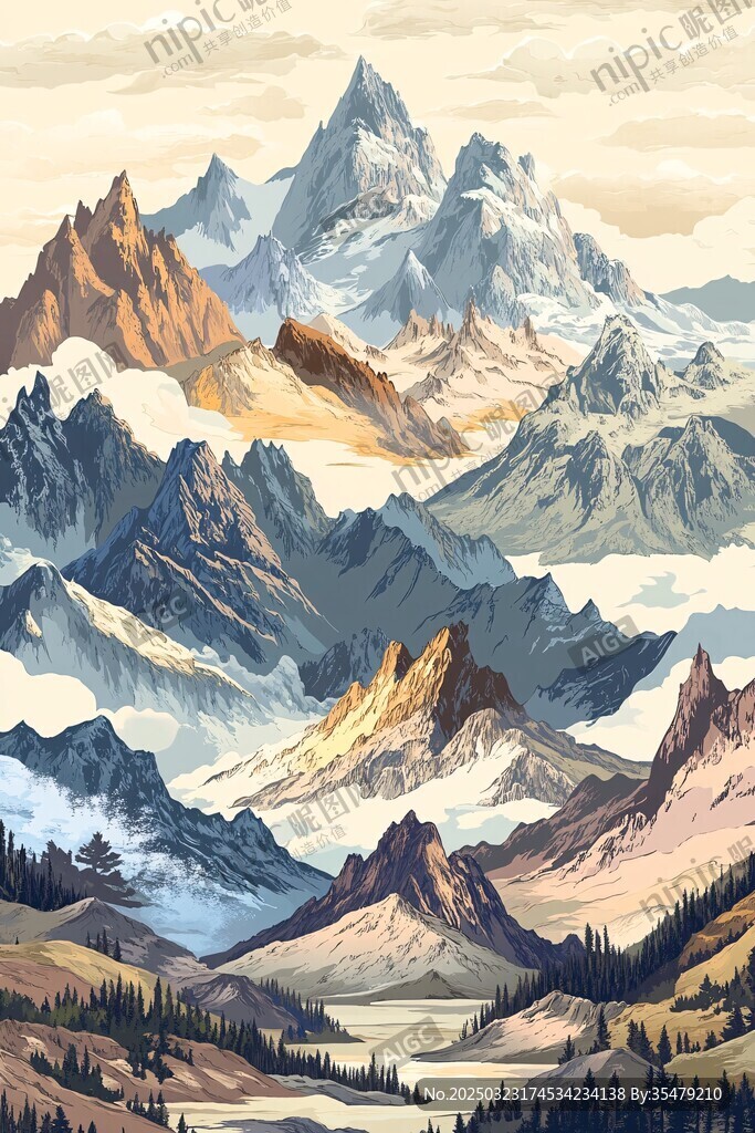 山脈的壯麗全景