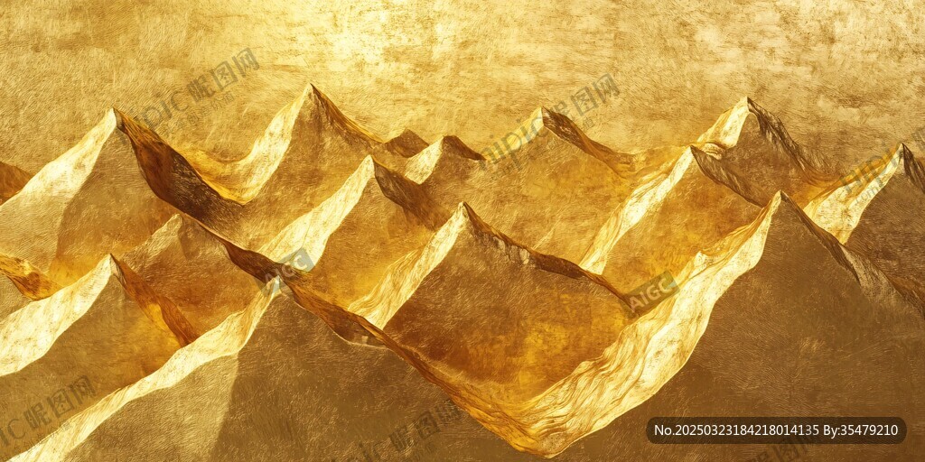 金色山脈抽象畫(huà)