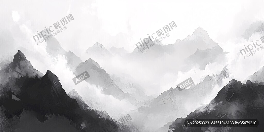 云霧繚繞的山脈