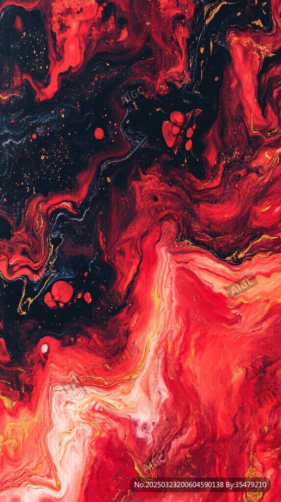 紅色抽象畫