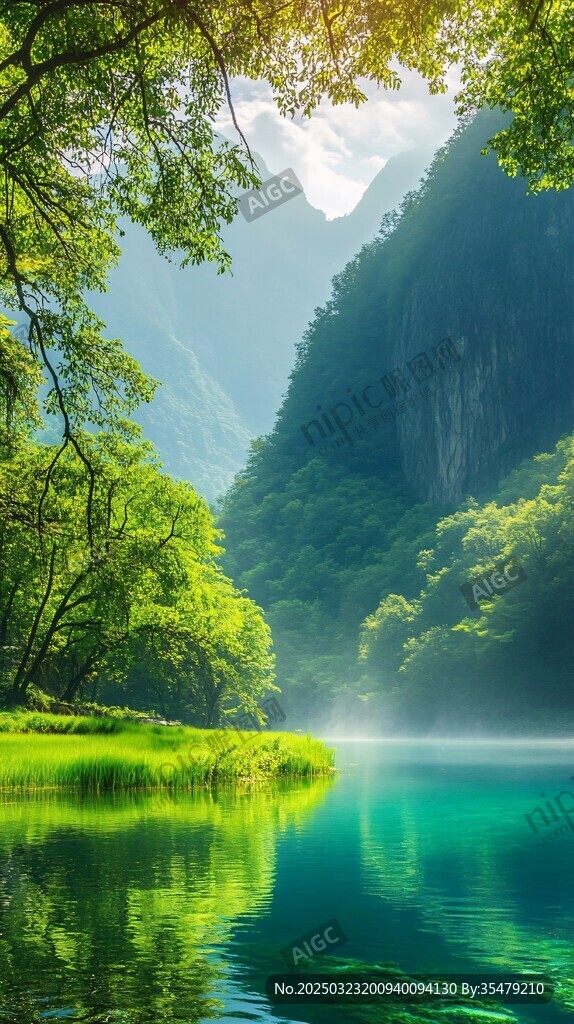翠綠山谷 碧波蕩漾