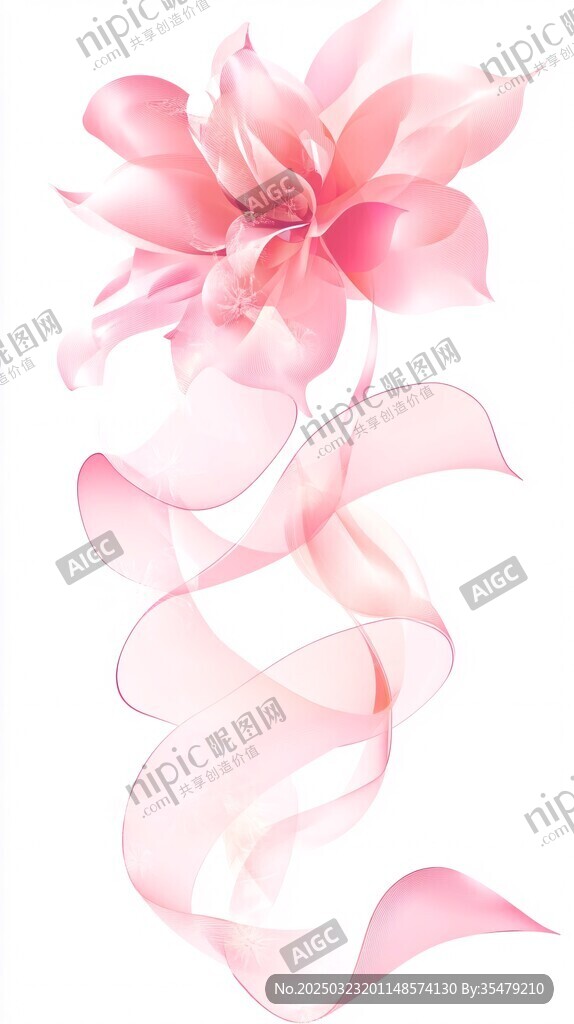 飄逸的粉色花朵