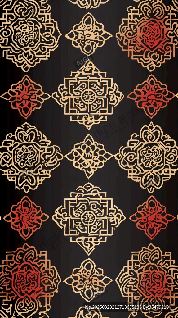 黑金花紋圖案