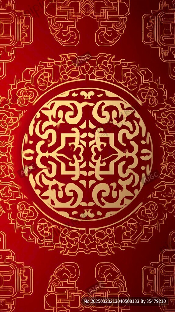 紅色傳統圖案