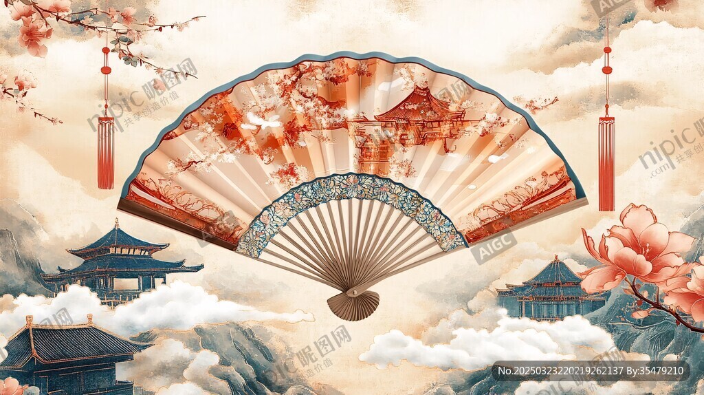 中國風(fēng)扇藝術(shù)與自然風(fēng)光的完美結(jié)合