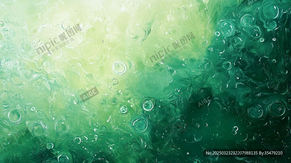 抽象綠色泡泡紋理