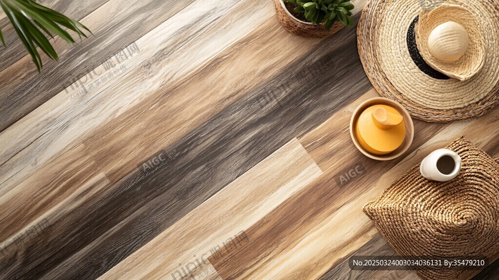 木地板上的生活用品摆设 木地板上的生活用品摆设